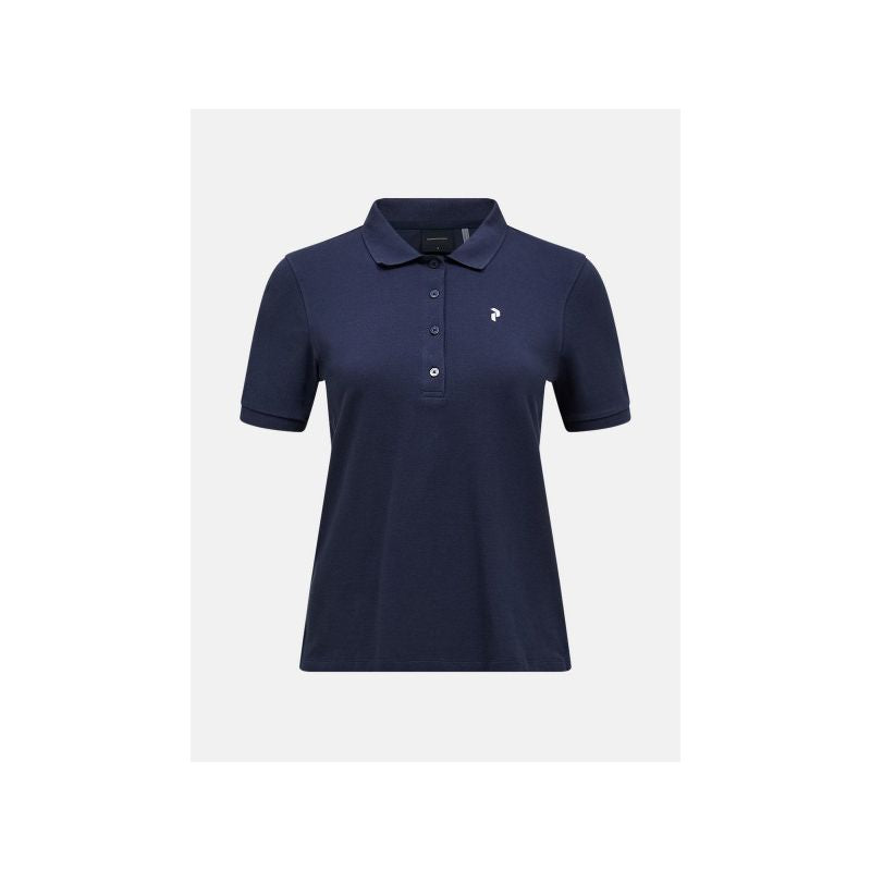 PEAK PERFORMANCE Women's Classic Cotton Polo T-shirt, navy blue