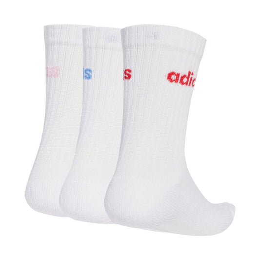 Adidas Linear Crew Cushioned 3 Pairs Socks White KB0083 In preparation Adidas