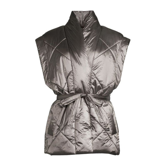 CASALL Mellow Wrap Quilt Vest Gray Casall