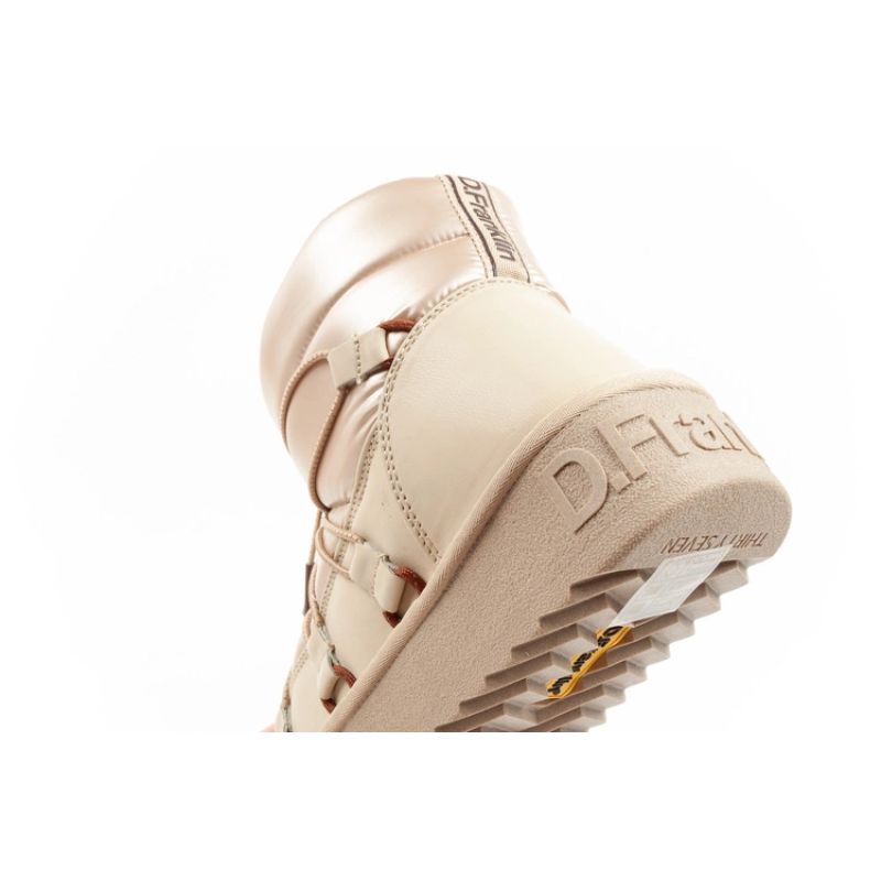 D.Franklin women's winter snow boots, fashionable insulated gold ankle boots D.Franklin