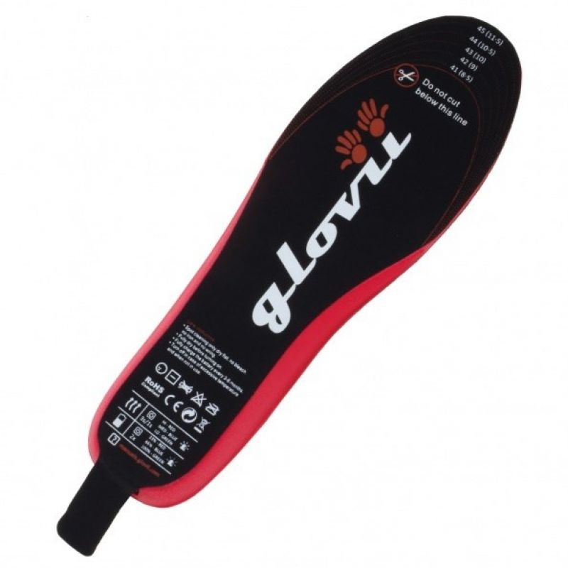Glovii GW2L heated shoe insert (41, 42, 43, 44, 45, 46; black and red) Narciarstwo/Wkładki do butów Your Sports Performance