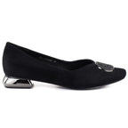 Women's ballerinas with decorative heels, black Potocki SZ12770 To be categorized Your Sports Performance