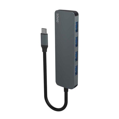 SAVIO AK-54 HUB USB-C - 4 X USB-A, GRAY Kable i adaptery/Adaptery, przejściówki Your Sports Performance