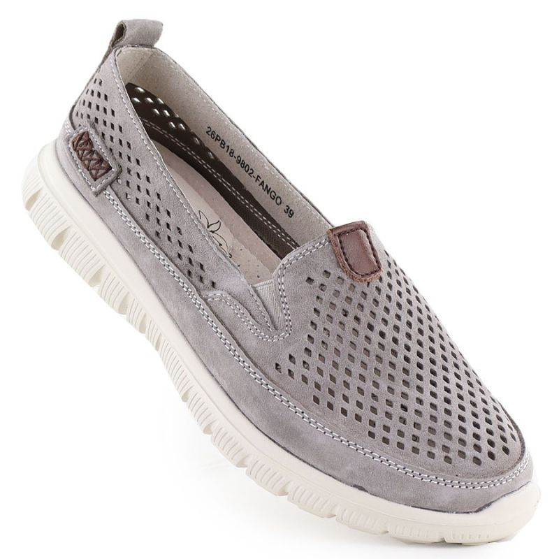 Women's leather openwork shoes gray eVento 9802 To be categorized Your Sports Performance