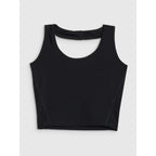 Women's slim crop top smooth 4F | Anna Lewandowska 4F 4FALSSS25TSLEF215-20S