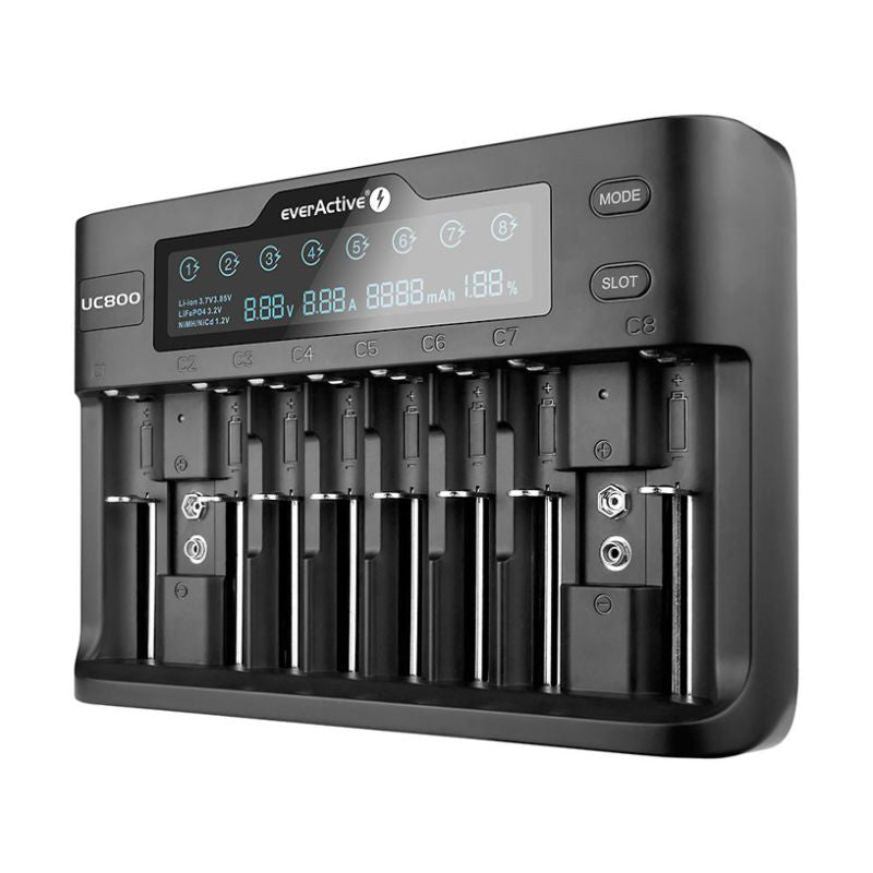 EVERACTIVE CHARGER FOR LI-ION AND NI-MH CYLINDRICAL BATTERIES UC800 Baterie, akumulatorki i ładowarki/Ładowarki akumulatorowe (bez akumulatorków) Your Sports Performance