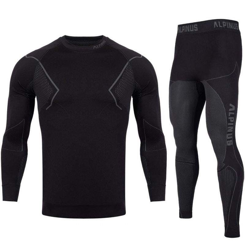 Alpinus Active Base Layer Set thermoactive underwear black and gray M GT43257 Clothing/Ski/Alpinus Your Sports Performance
