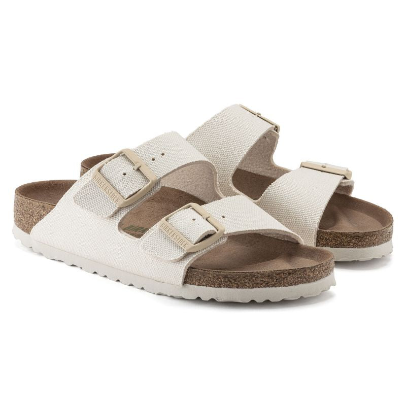 Birkenstock Arizona Vegan Women Textile Narrow Eggshell Flip-Flops for Narrow Feet Vegan (1022679) Footwear/Lifestyle/Brinkenstock/Klapki/chodaki Birkenstock