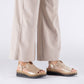 Rieker V7972-60 women's gold wedge sandals Rieker