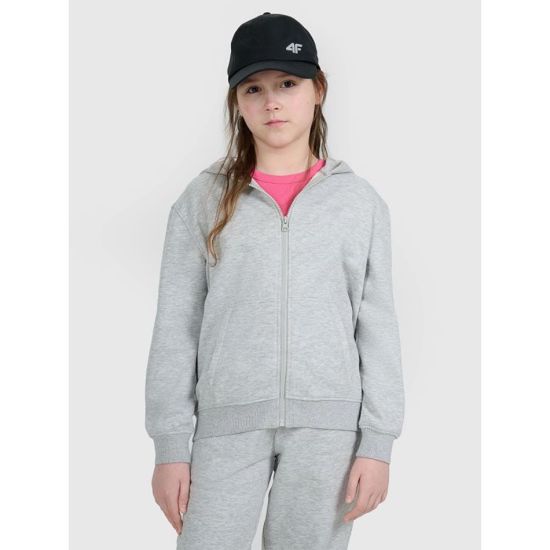 Girls' sweatshirt with a hood, 4F 4FJWMM00TSWSF1861-25M 4f