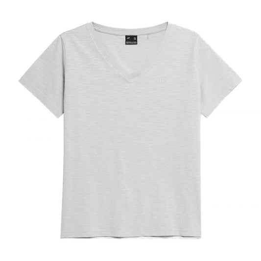 T-shirt 4F W 4FSS23TTSHF582 light gray Clothing/Training 4F