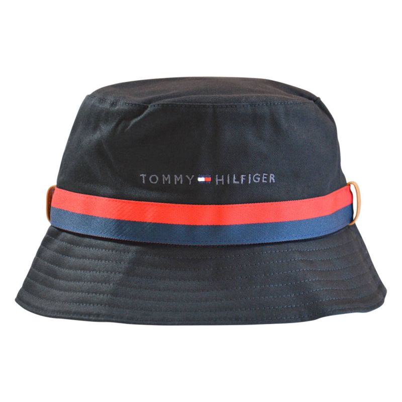 Tommy Hilfiger Established Tape Bucket Hat Black - AM0AM08271-0GJ Odzież/Czapki/Czapki z daszkiem Your Sports Performance