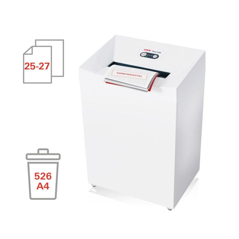 HSM Pure 530 Shredder, 80L 5.8mm Urządzenia biurowe/Niszczarki Your Sports Performance