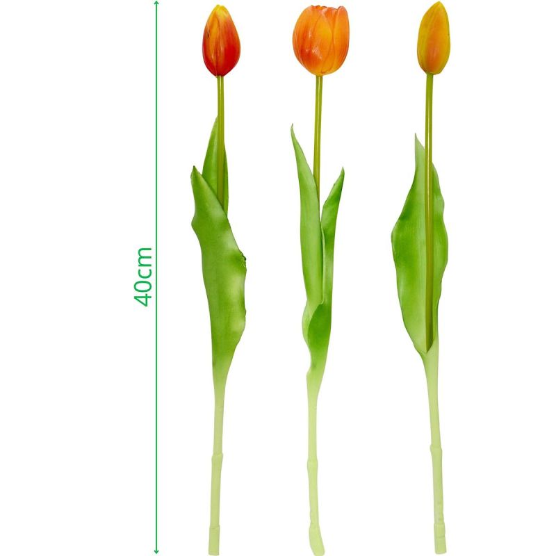 BOUQUET OF 5 ORANGE TULIPS 39 CM LIFE-LIKE SPRING DECORATION Home and Garden/Equipment Your Sports Performance