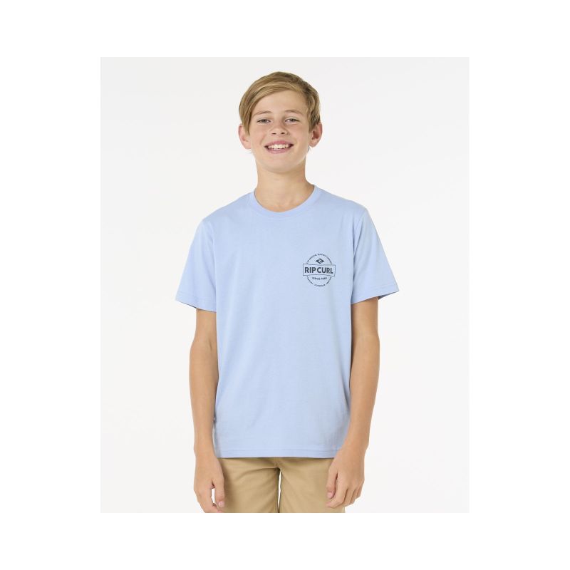 RIP CURL STAPLE TEE - BOY blue