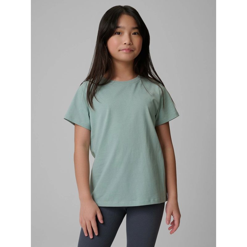 Regular plain girls' T-shirt 4F 4FJRSS26TTSHF3554-12S 4f