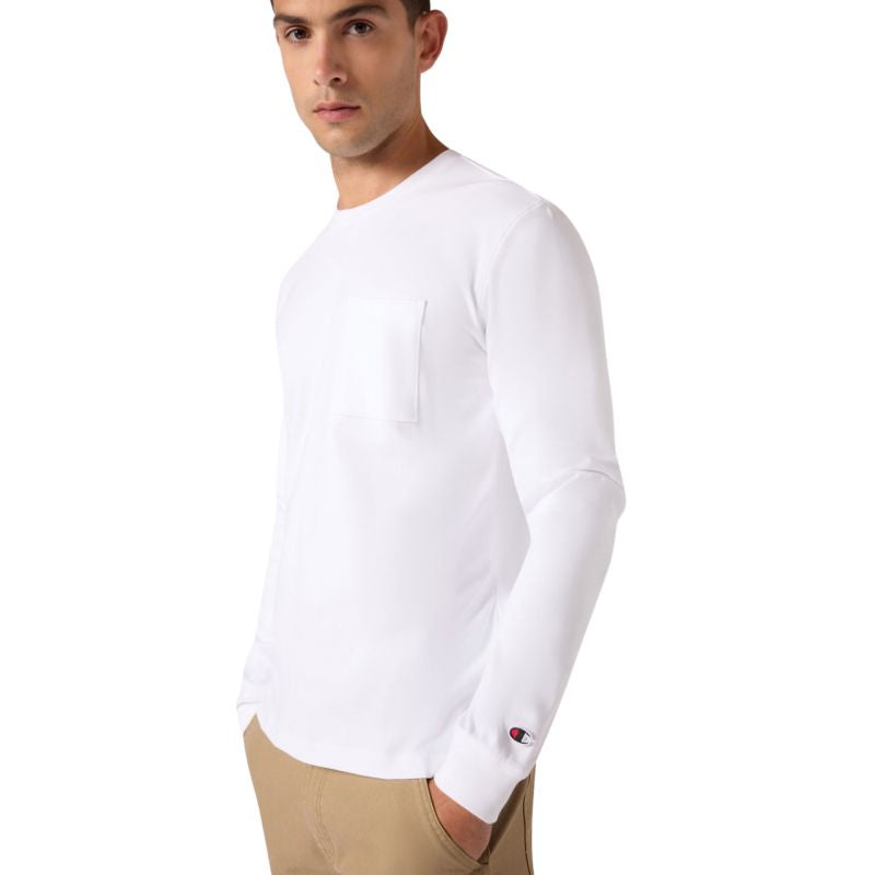 Champion LS Tee Men's T-Shirt White 222507 WW001