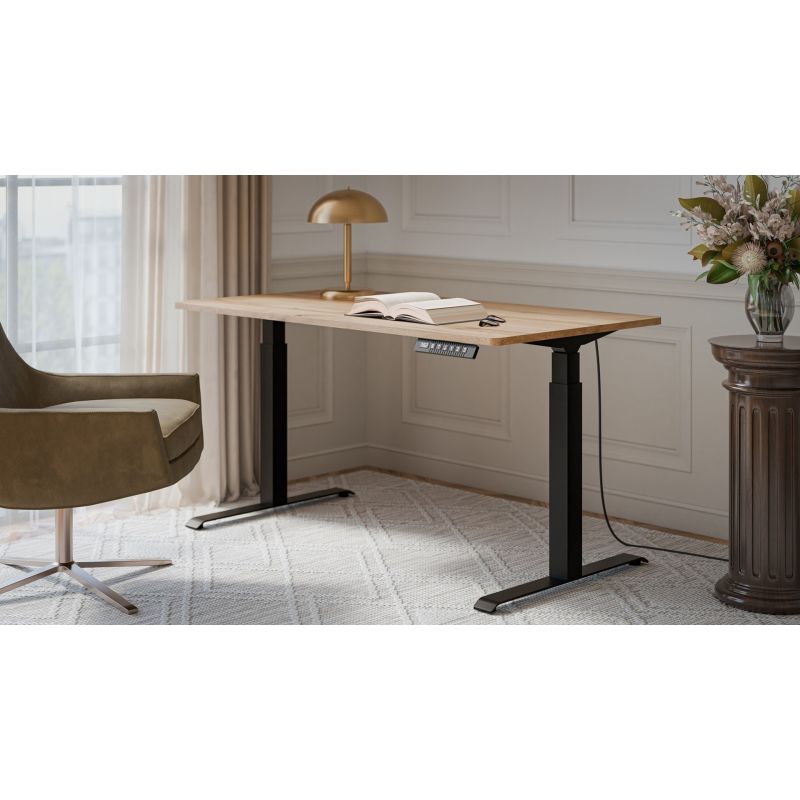 Desk with electric height adjustment MOON LONG 150x80x72-120 black/wotan Biurka/Biurka nowoczesne Your Sports Performance