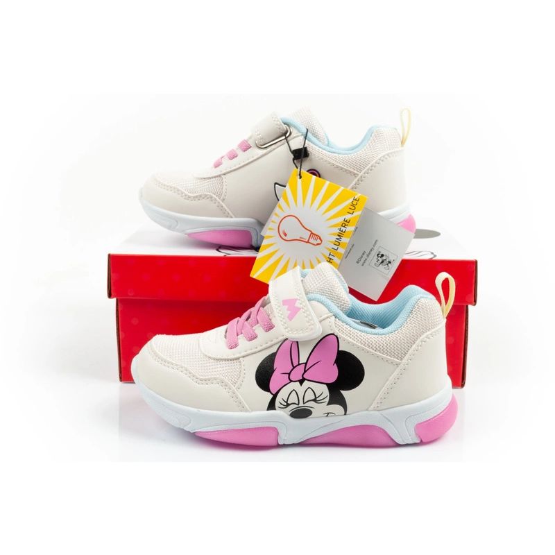 Leomil children's sports shoes sneakers Minnie Mouse with Velcro LED Leomil