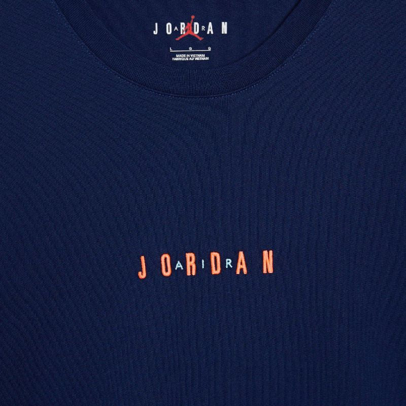 Air Jordan Jumpman Embroidered Air Crew Navy Blue Men's Sports T-Shirt - DM3182-492 AIR Jordan