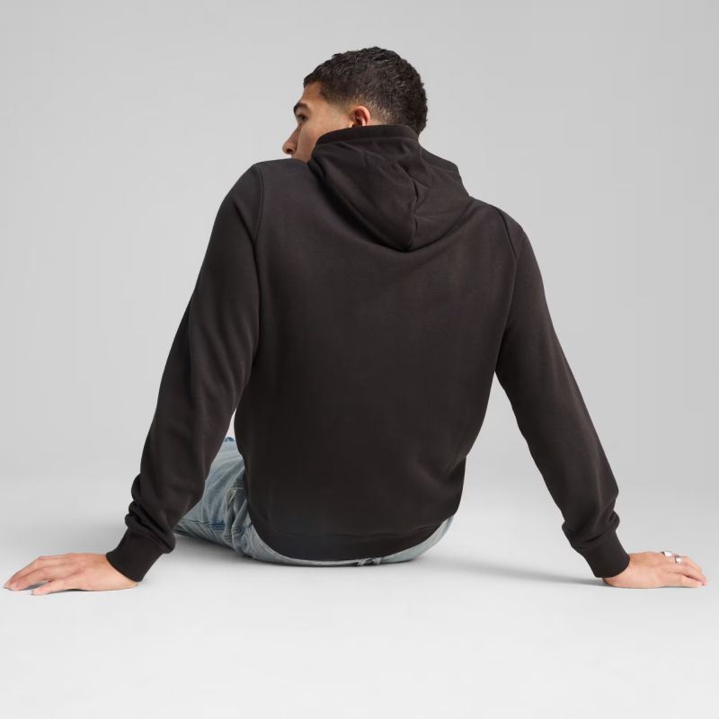 Men's Puma ESS 2 Color Small No. 1 Logo Hoodie Black 684719 01