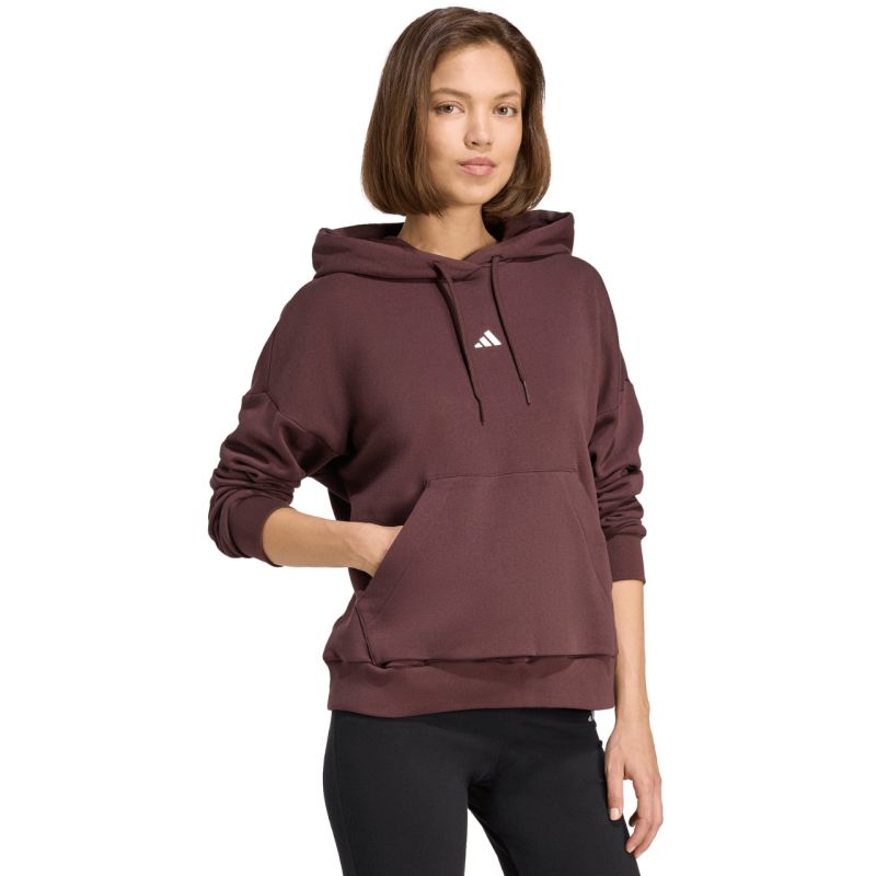 adidas Essentials Small Logo Feel Cozy Women's Sweatshirt Brown JV7314 In preparation Adidas