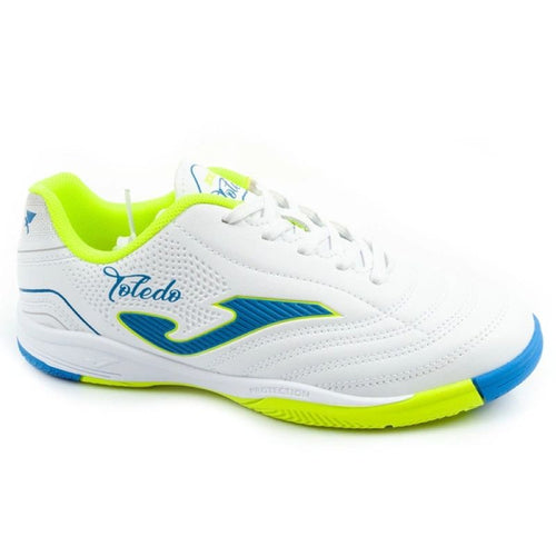 Joma Toledo JR 2602 indoor football shoes for kids, white Joma