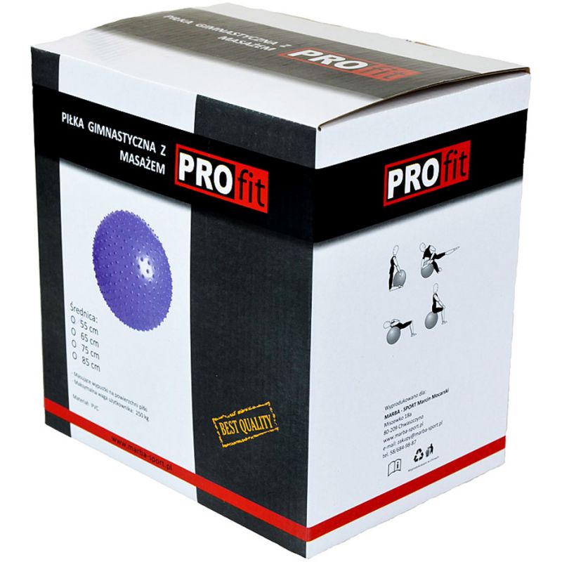 Gym ball with massage PROFIT 55cm purple DK 2104 Accessories/Training equipment Your Sports Performance