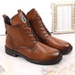 Lace-up and zipper ankle boots Potocki W WOL171C brown Footwear/Outdoor/Potocki Your Sports Performance