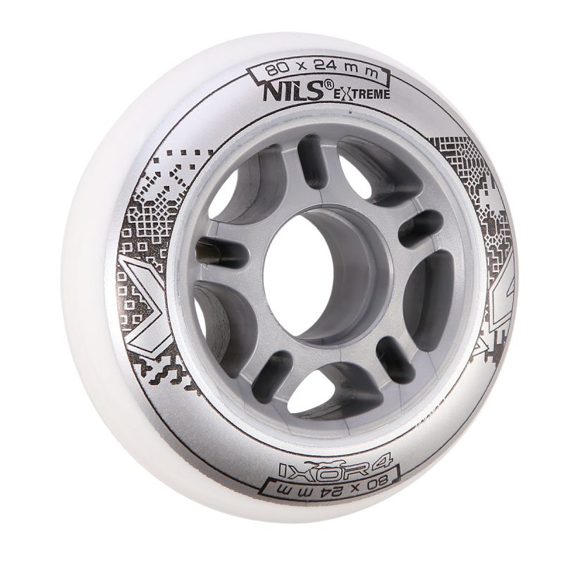 PU 80x24 82A WHITE WHEELS (4 pcs.) NILS EXTREME In preparation Your Sports Performance
