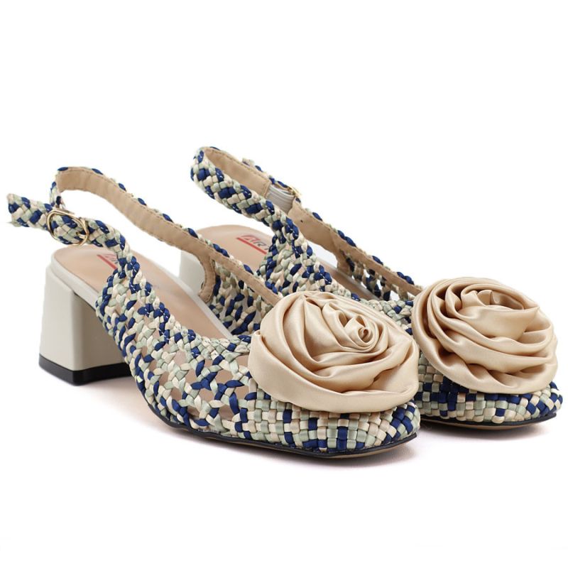 Women's textile heeled sandals Artiker 58C0372