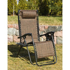 FOLDABLE GARDEN DECHAIR WITH CANOPY 173X52/65X110CM BROWN Home and Garden/Garden Your Sports Performance