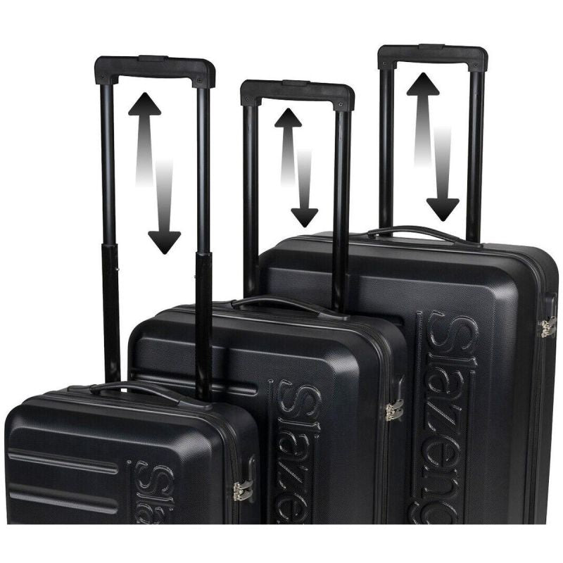 SET OF 3 SUITCASE 18/22/26 INCHES BLACK SLAZENGER Accessories Your Sports Performance