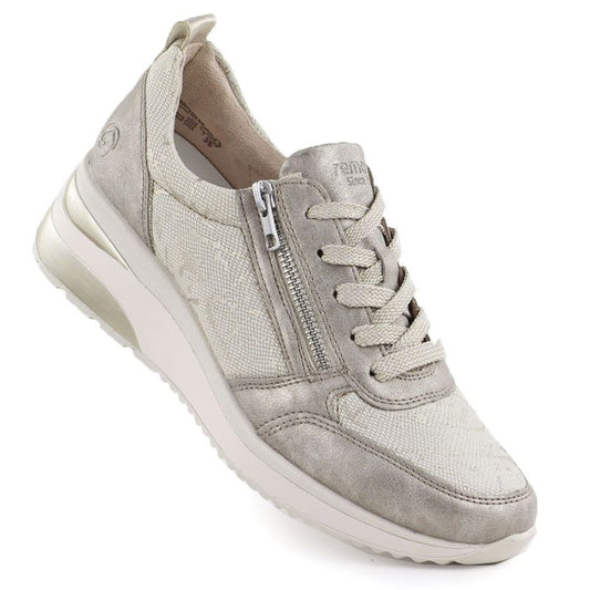 Women's gold wedge sneakers Remonte Rieker D2401-61 To be categorized Your Sports Performance