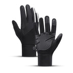 Insulated, anti-slip sports phone gloves (size XL) - black Hurtel
