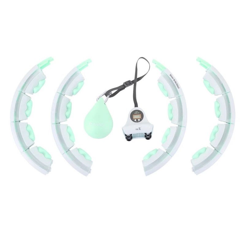 Hula hoop HMS HHW06 with studs, weight and counter green In preparation Your Sports Performance