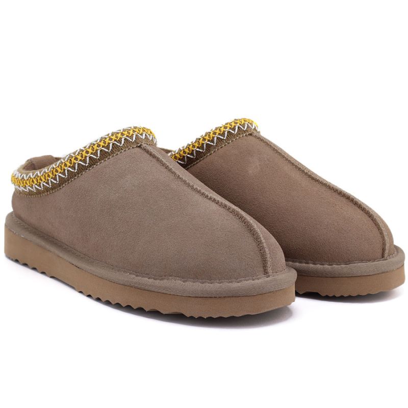 Beige leather insulated slides Vinceza 97970