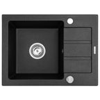 Black matte granite sink MAIDSINKS 62x44 1B 1D volcano matte black (Pyragranite; black color) AGD - Produkty/Zlewozmywaki Your Sports Performance