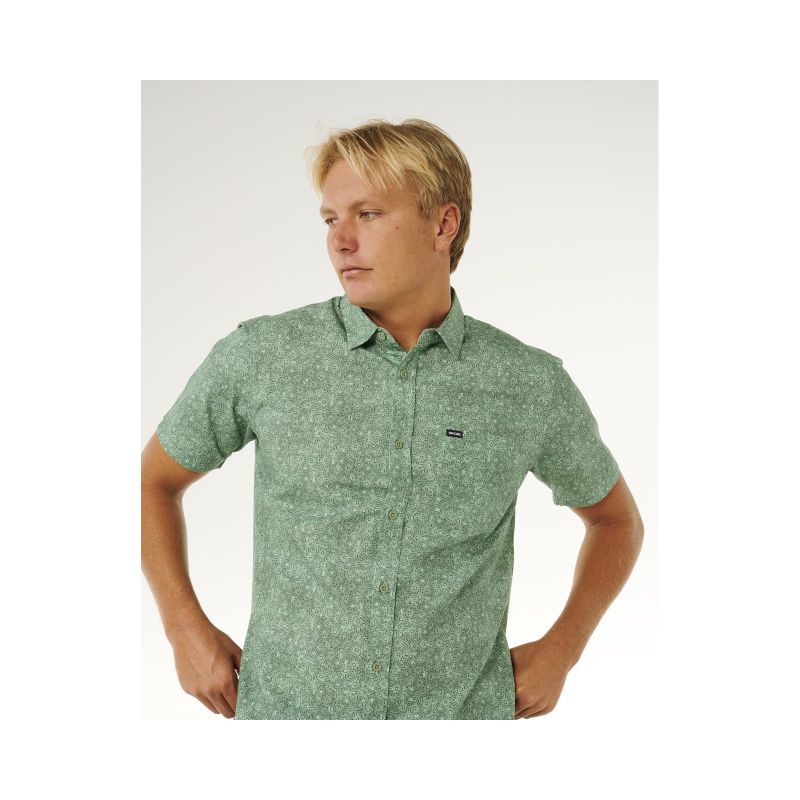 RIP CURL Men's Hypno Micro S/S Shirt Green