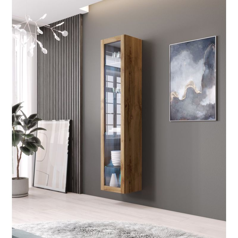 VIGO glass display cabinet '180' 180/40/30 oak wotan Bufety i witryny/Bufety i witryny na drewnianej podstawie Your Sports Performance