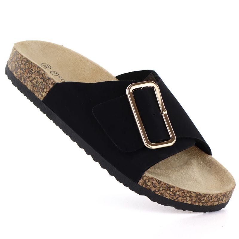 Women's black beach flip-flops Potocki GN17309 Potocki