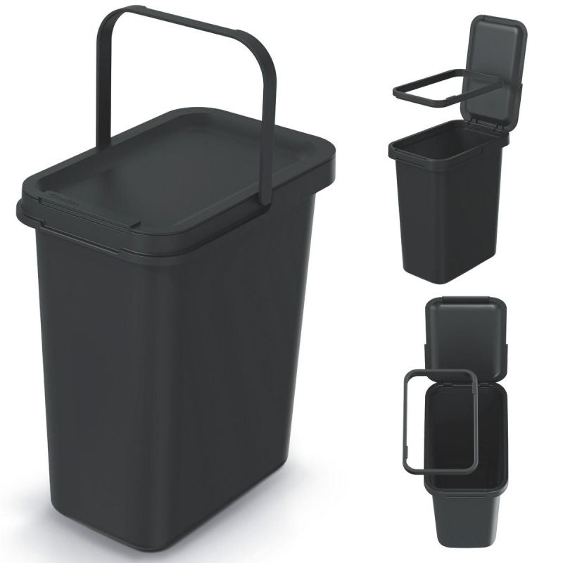 WASTE BIN 12 L SYSTEMA SORTIBOX BLACK RECYCLING Dom I Ogród/Dom/Kosze Na Śmieci Your Sports Performance
