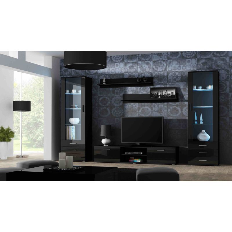 SOHO S1 display cabinet black/gloss black Bufety i witryny/Bufety i witryny na drewnianej podstawie Your Sports Performance