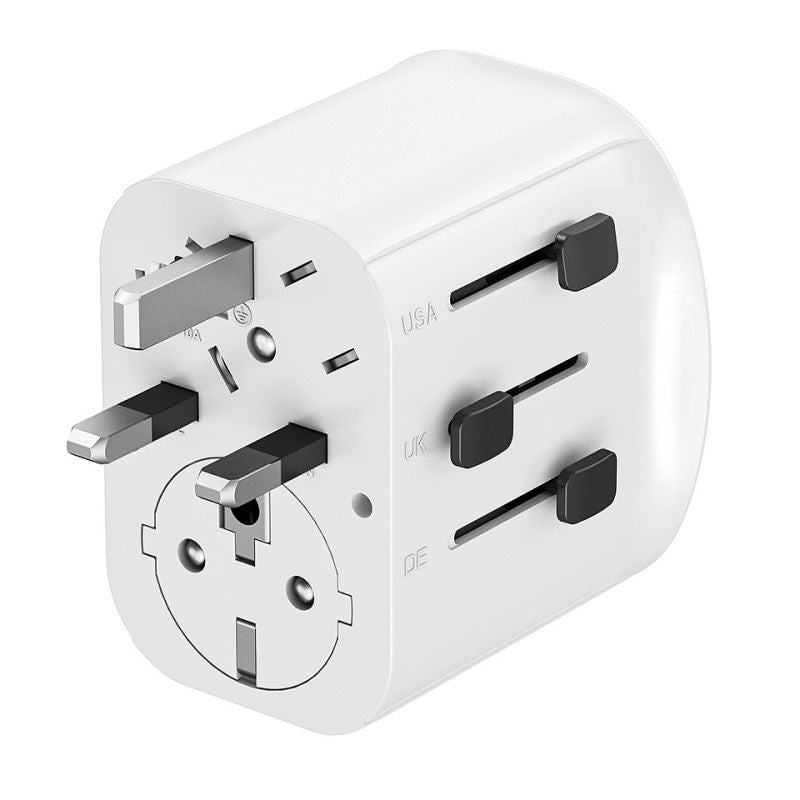 GEMBIRD UNIVERSAL GROUNDED TRAVEL ADAPTER 15W, WHITE Kable i adaptery/Adaptery, przejściówki Your Sports Performance