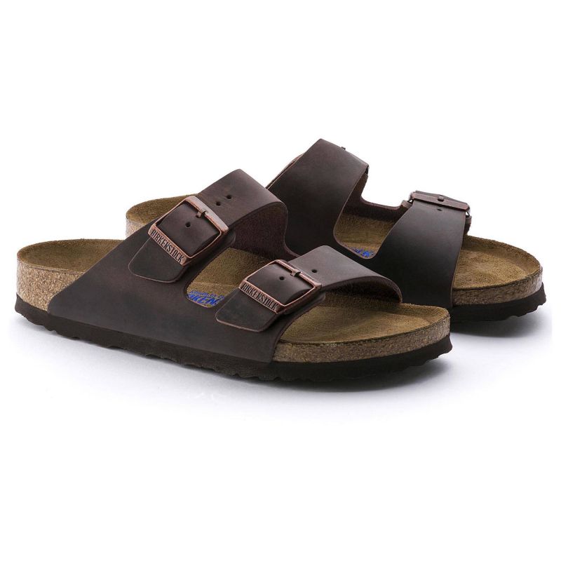 Birkenstock Arizona Soft Footbed Oiled Leather Habana Narrow Women's Slides (0452763) Footwear/Lifestyle/Brinkenstock/Klapki/chodaki Birkenstock