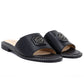 Women's black leather flip-flops S.Barski KV61-6019 S.Barski
