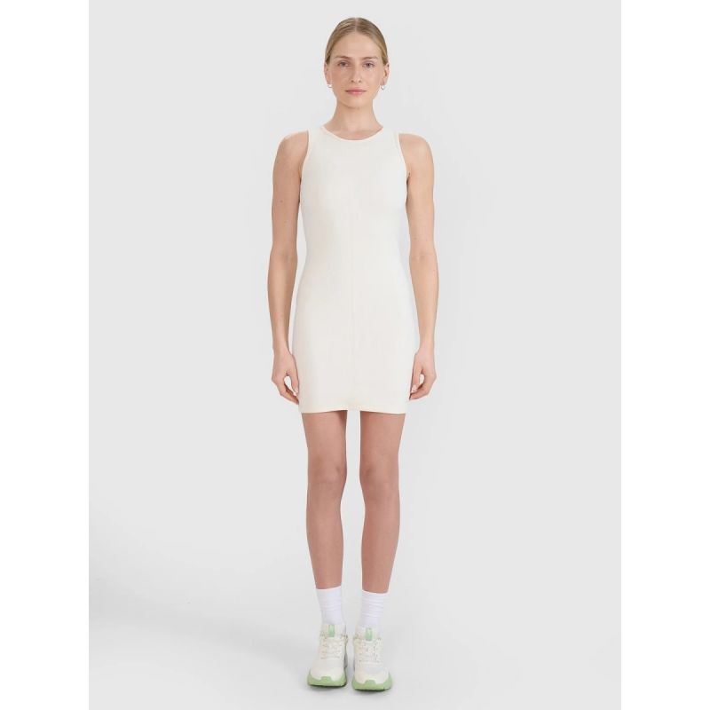 Women's ribbed knit mini dress 4F 4FRSS25TDREF188-11S *Kategoria tymczasowa Your Sports Performance