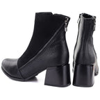 Women's insulated ankle boots with a block heel, black M.Daszyński SA269-5