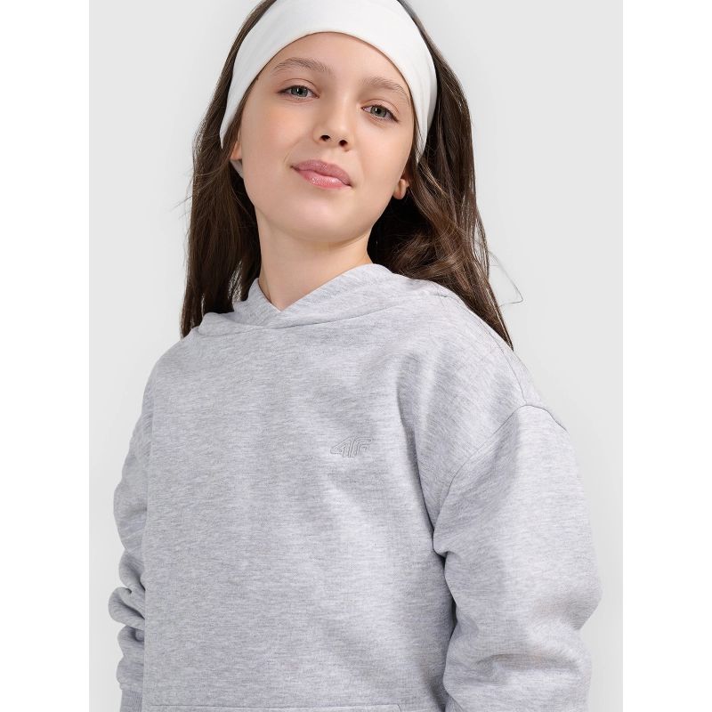 Girls' sweatshirt with hood, open, 4F 4FJWMM00TSWSF1862-25M 4f
