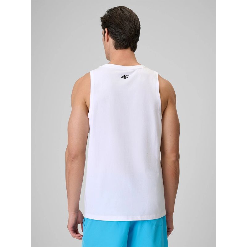Men's regular sleeveless T-shirt with print 4F 4FRSS26TSLEM366-10S 4f